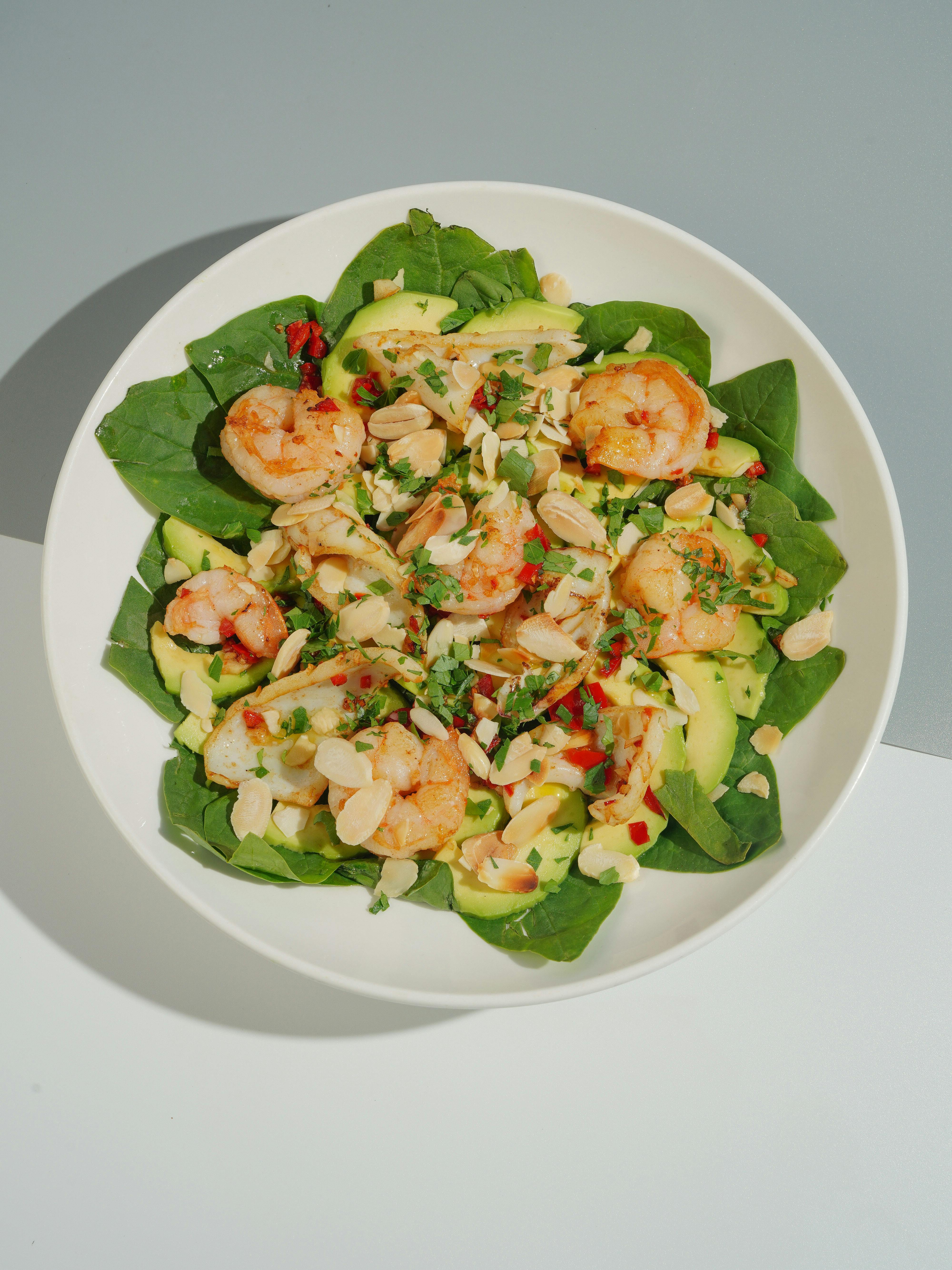 Grilled Garlic Shrimp Salad